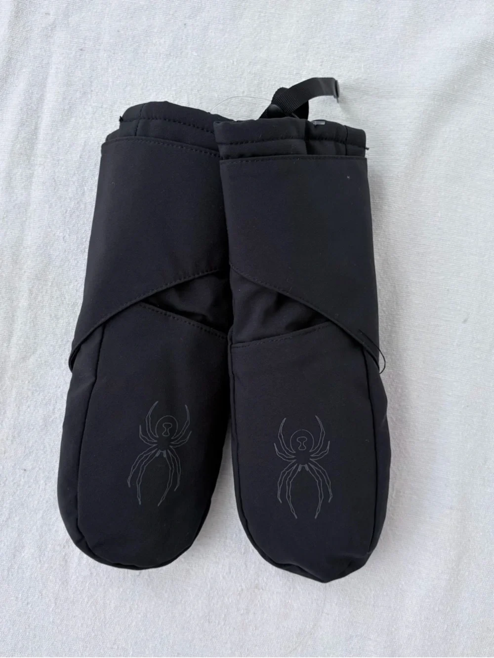 Spyder Black Gloves with Subtle Pink Accent